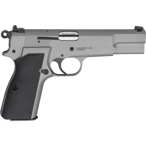 Springfield Armory SA-35 9mm gray semi-automatic pistol with wood grips