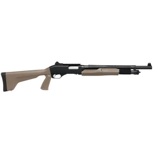 Savage/Stevens 320 Security 12GA 18.5in FDE tactical pump shotgun side view