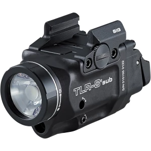 Streamlight TLR-8 Sub black weapon light with integrated red laser for Sig Sauer P365 and P365 XL