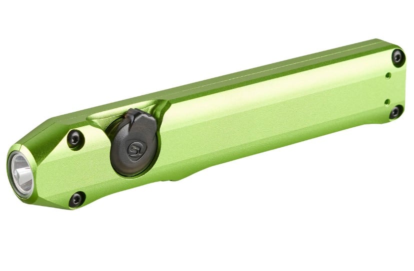 Streamlight Wedge rechargeable EDC flashlight lime green with pocket clip and USB-C charging cable