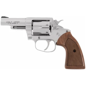 Colt Viper .357 Magnum 3-inch stainless revolver with walnut grips and 6-round cylinder