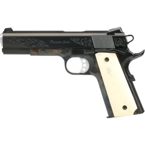 Springfield Armory 1911 Garrison .45 ACP engraved pistol left profile