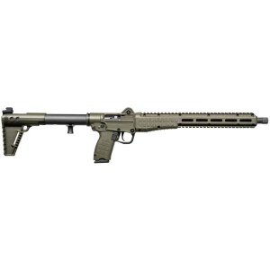 KelTec SUB2000 Gen3 10mm carbine OD green folded and extended views