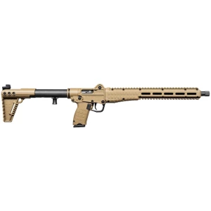 Kel-Tec SUB-2000 Gen 3 10mm folding carbine in tan, side view
