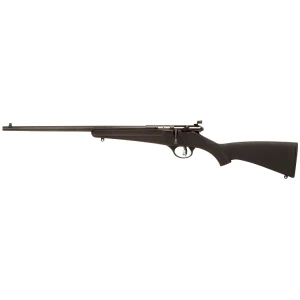Savage Rascal left-hand .22 LR youth bolt-action rifle, black synthetic stock, blued finish