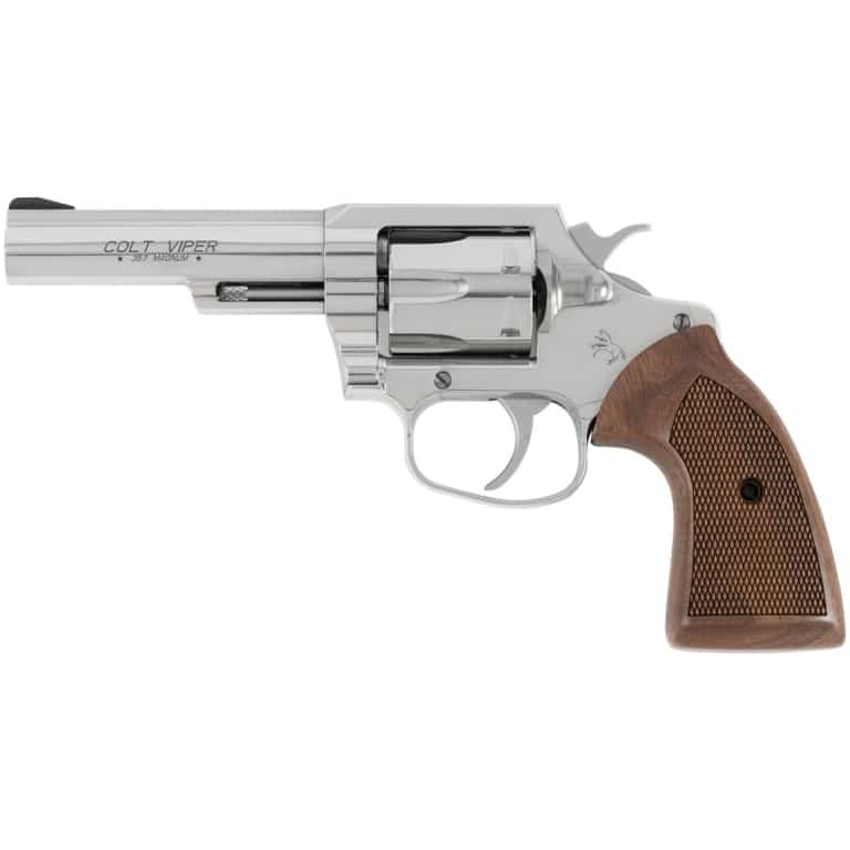 Colt Viper .357 Magnum 4.25 in stainless revolver with walnut grips and 6-round cylinder