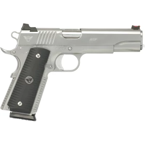 Wilson Combat ACP 9mm 5-inch stainless pistol with Gray G10 Eagle Claw grips
